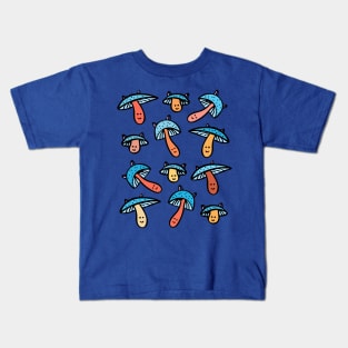 Cute and Colorful Mushroom Pattern Kids T-Shirt